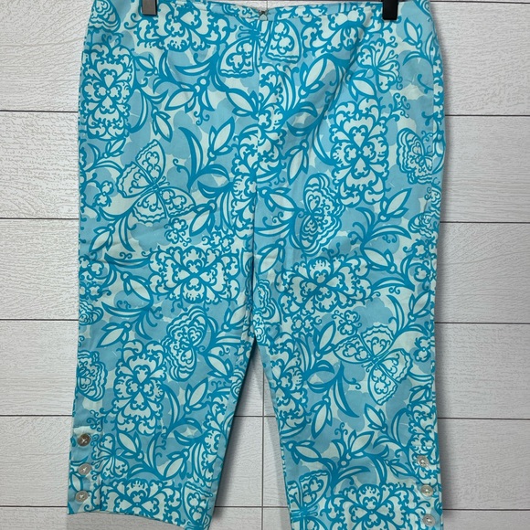 NWT Lilly Pulitzer Blue Cropped Pants Size 6 - Picture 5 of 10